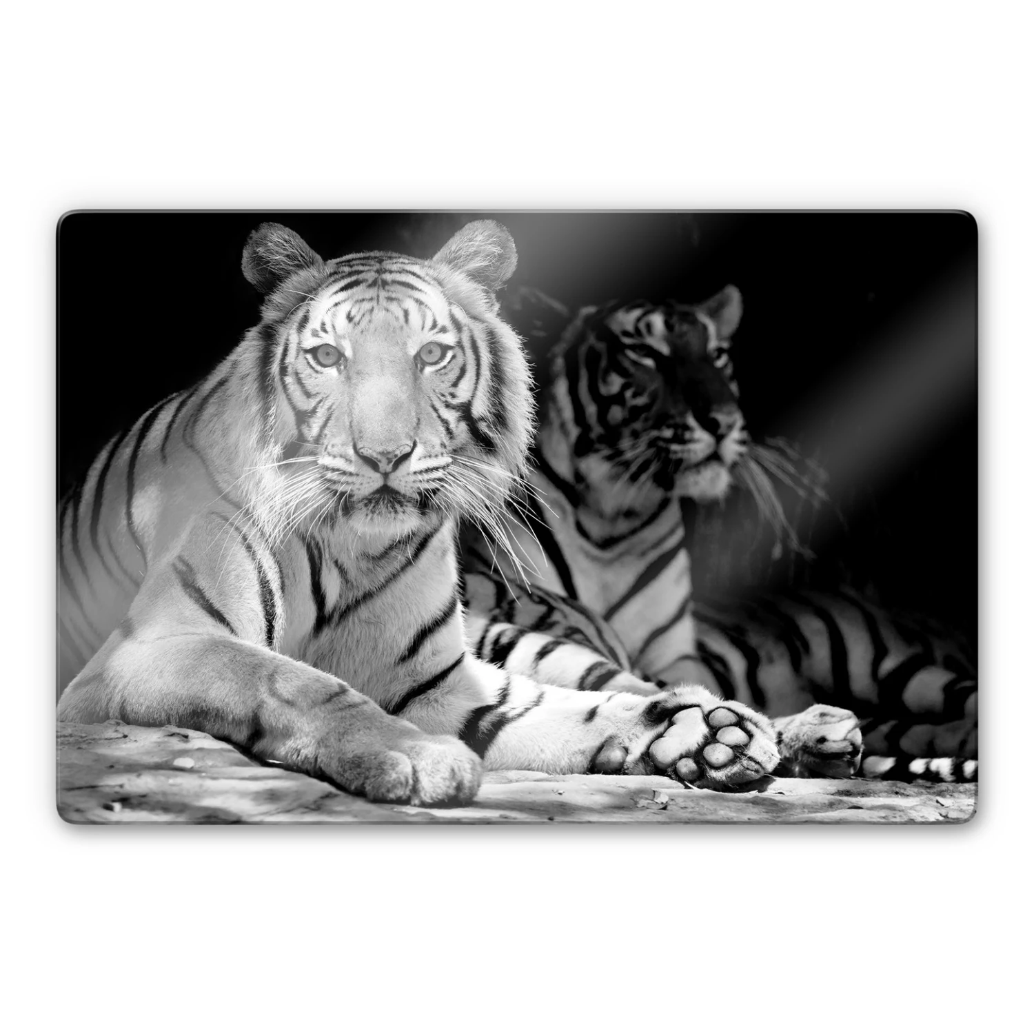 Two King Tigers Glass Art - Image 2