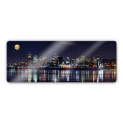 Glass Print YuppiDu - Moon Over Montreal