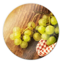 Sweet Grapes Glass Art - Round