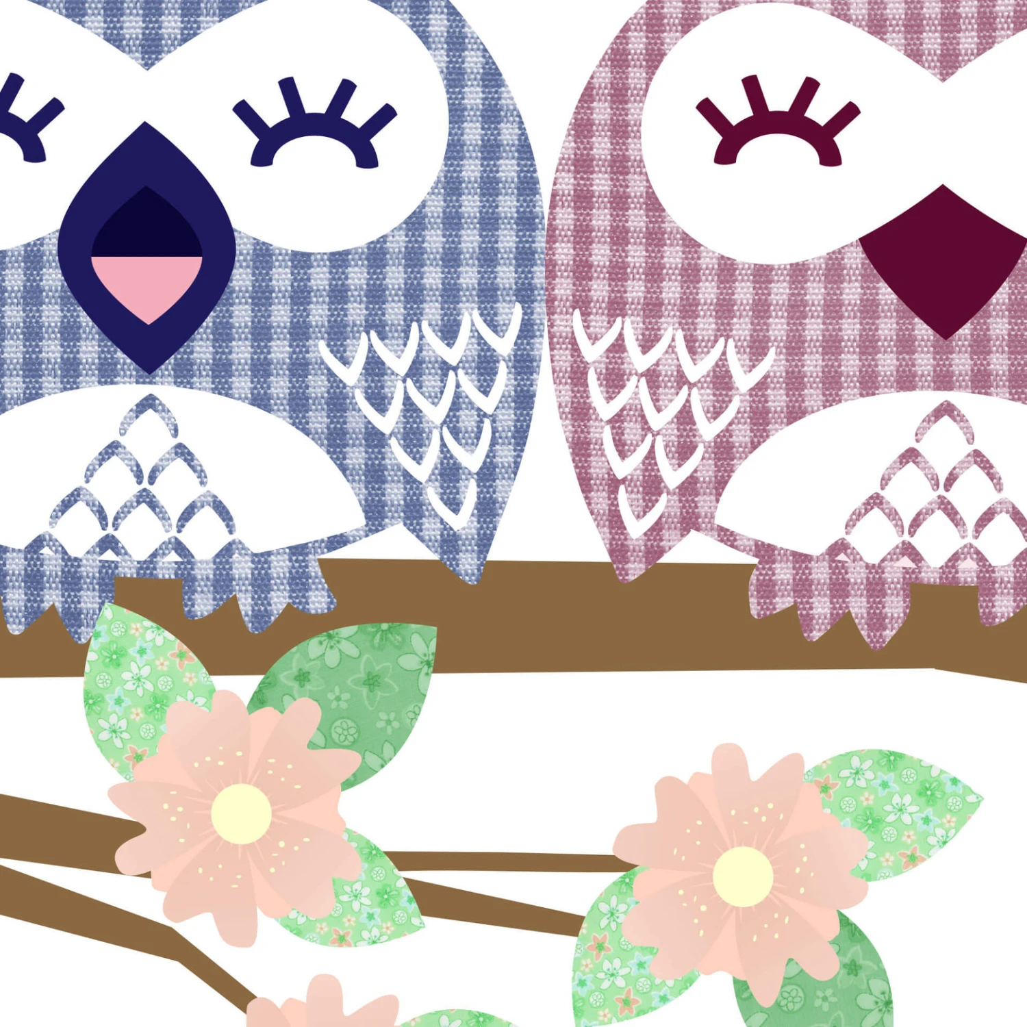 Branch With Owls + 4 Hooks Wall Sticker - Image 3