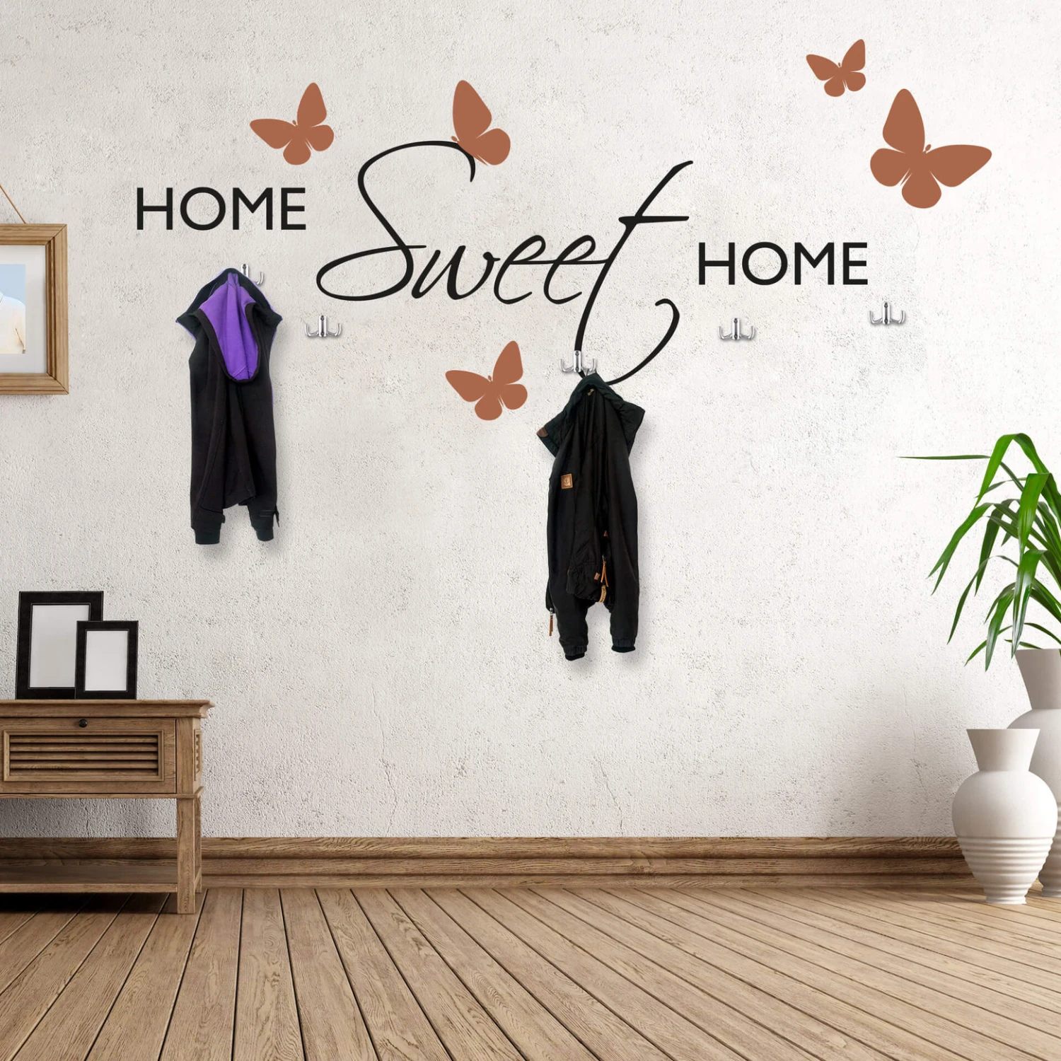 Home Sweet Home (2 Colours) Incl. 5 Hooks