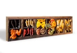 Key Holder - Collection Of Noodles + 5 Hooks