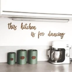 Decorative Letters Mahogany - This Kitchen Is For Dancing