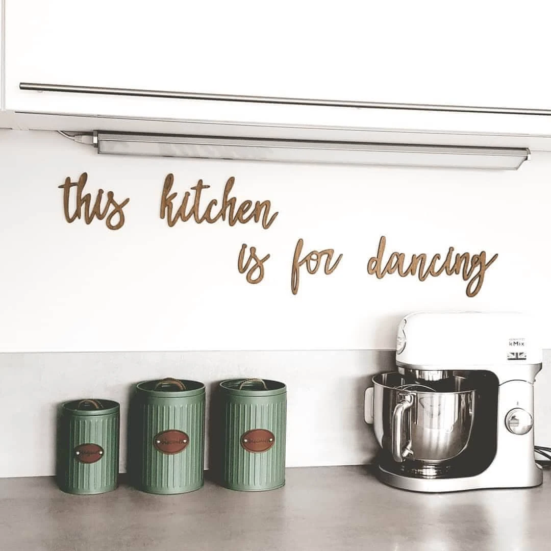 Decorative Letters Mahogany - This Kitchen Is For Dancing