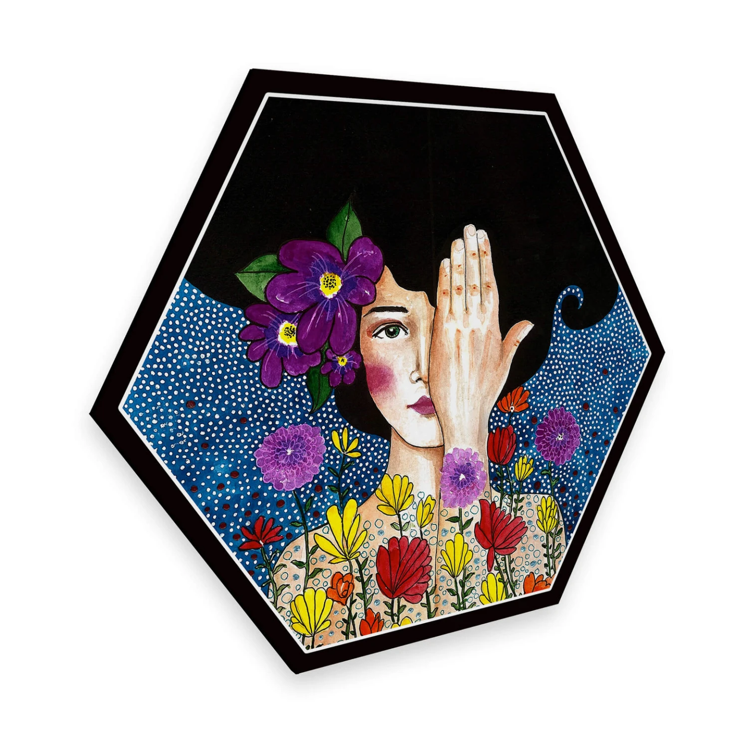 Hexagon Alu-dibond - Hülya - Losing Memories