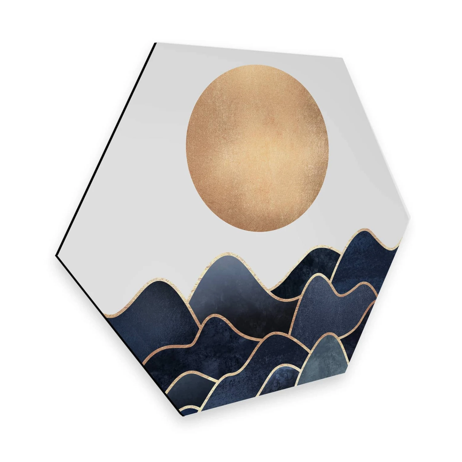 Hexagon - Alu-Dibond - Fredriksson - Waves