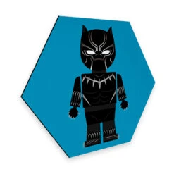 Hexagon - Alu-Dibond Gomes - Black Panther Toy