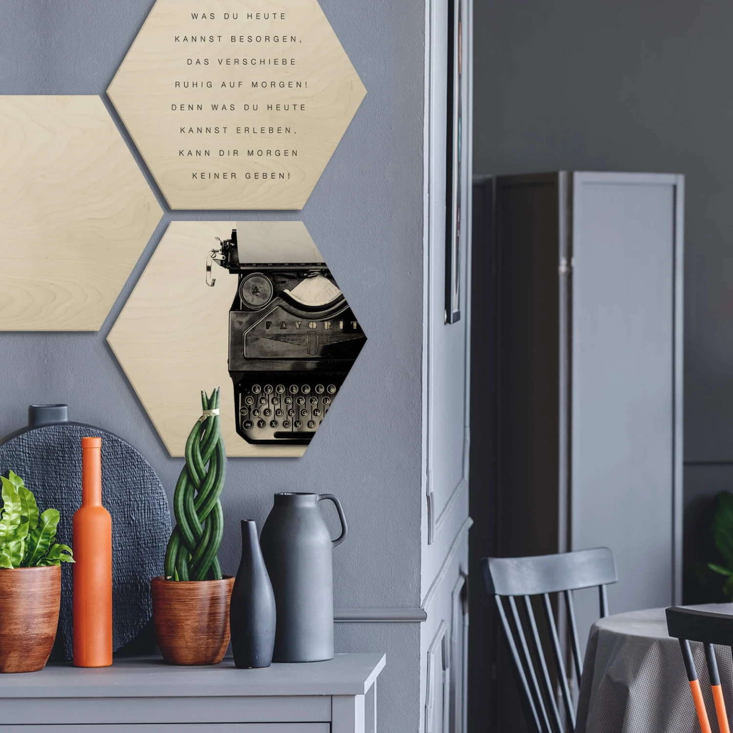 Hexagon Wood - Typewriter - Image 3