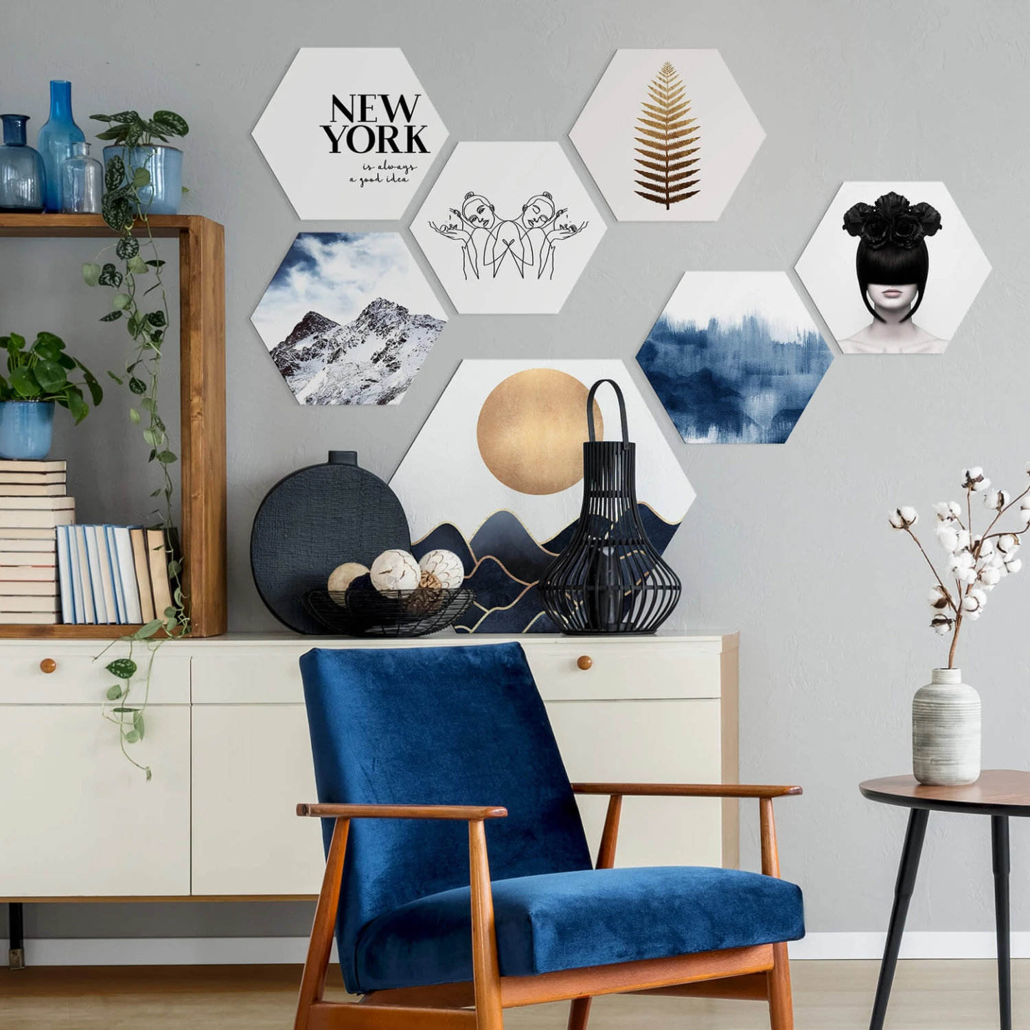 Hexagon - Alu-Dibond - Fredriksson - Waves - Image 3