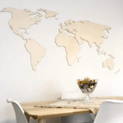 Wooden 3D Worldmap β Poplar