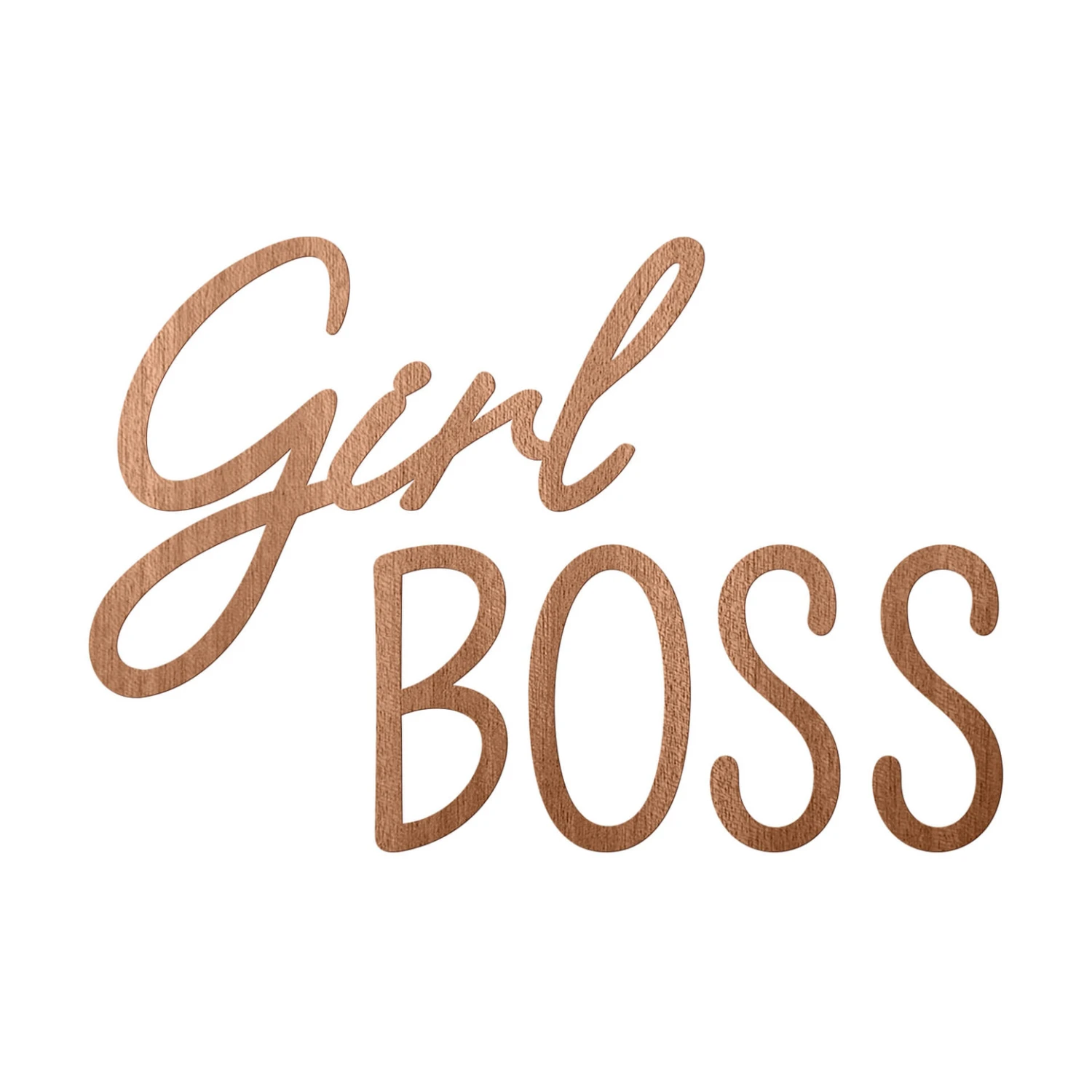 Wooden Wall Decoration Mahogany Veneer Girl Boss - Image 2