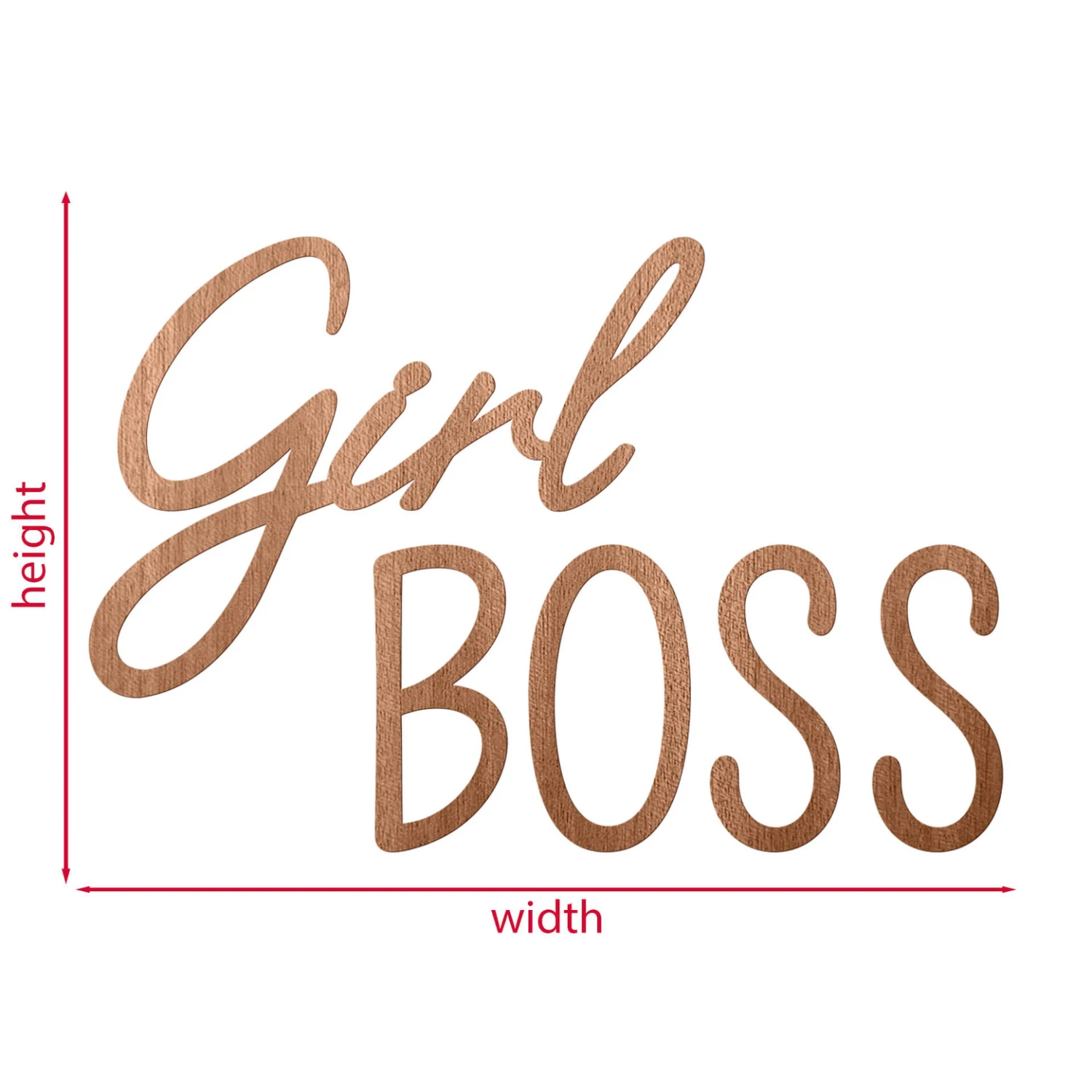 Wooden Wall Decoration Mahogany Veneer Girl Boss - Image 3