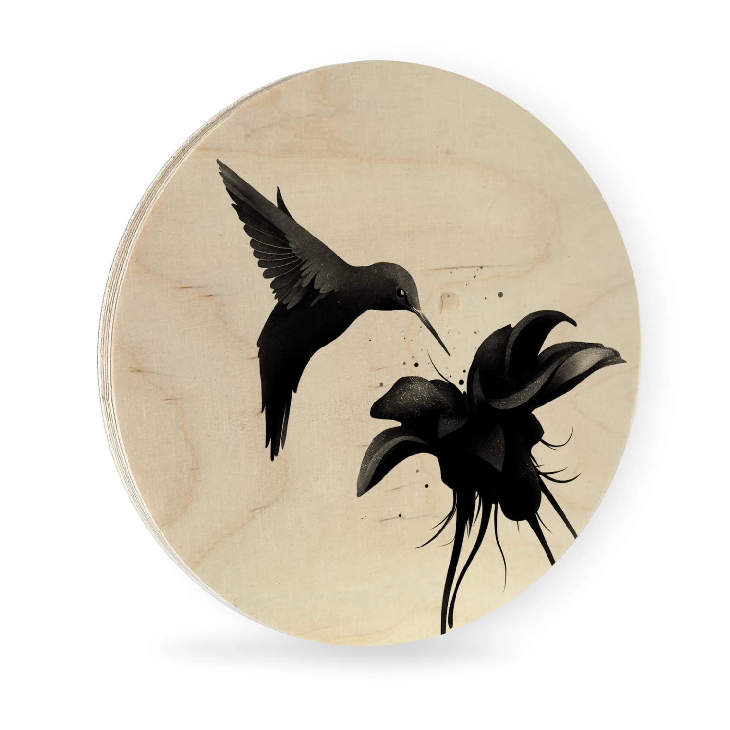 Wall Circle Wood Ireland - Humming Bird - Image 2