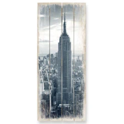 The Empire State Building - Panorama Wood Print