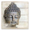 Buddha Face - Wood Print