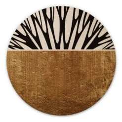 Wall Circle Wood Kubistika - Tree Of Life (gold)