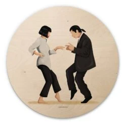 Wall Circle Wood Tohmé - Pulp Fiction