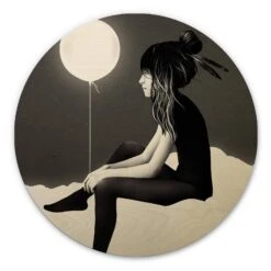 Wall Circle Wood Ireland - No Such Thing As Nothing (night)