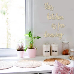 Decorative Letters Poplar - This Kitchen Is For Dancing