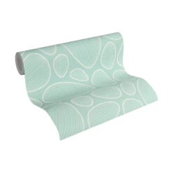 Colourcourage® Non-woven Wallpaper Artist Edition No. 1 Vilde Beach Blue, White By Lars Contzen