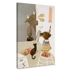 Loske - At Home Canvas Print