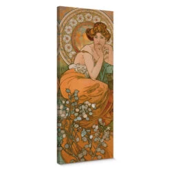 Mucha - Precious Stones: Topaz Canvas Print