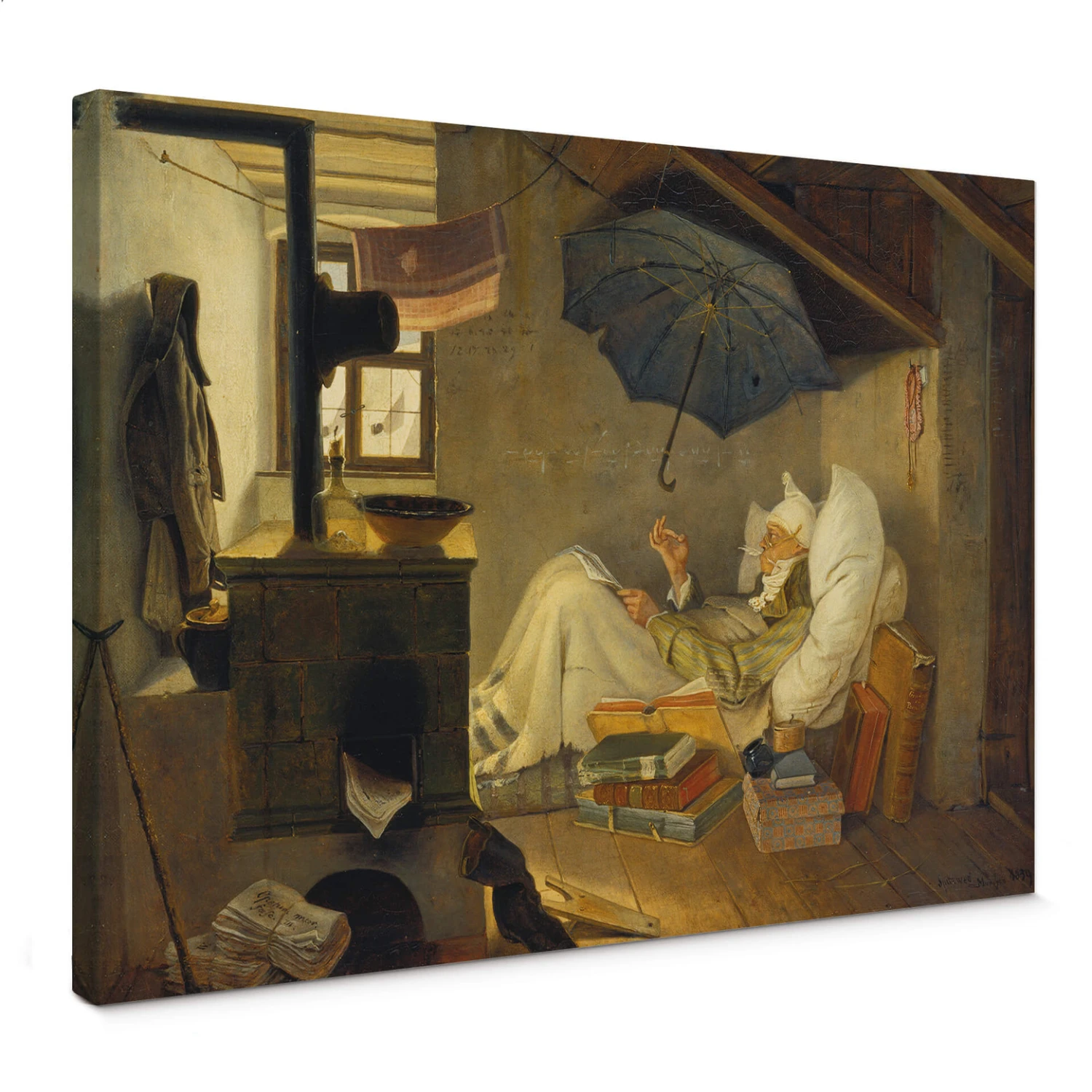 Spitzweg - The Poor Poet Canvas Print