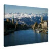 Zürich With Alps Canvas Print