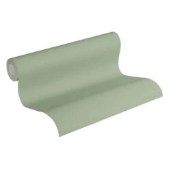 Jette Design Wallpaper Single Colour Unit Wallpaper Matt Light Textured Green Non-woven Wallpaper
