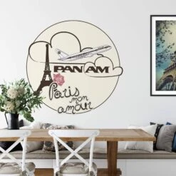 Wall Sticker Pan Am Paris Mon Amour