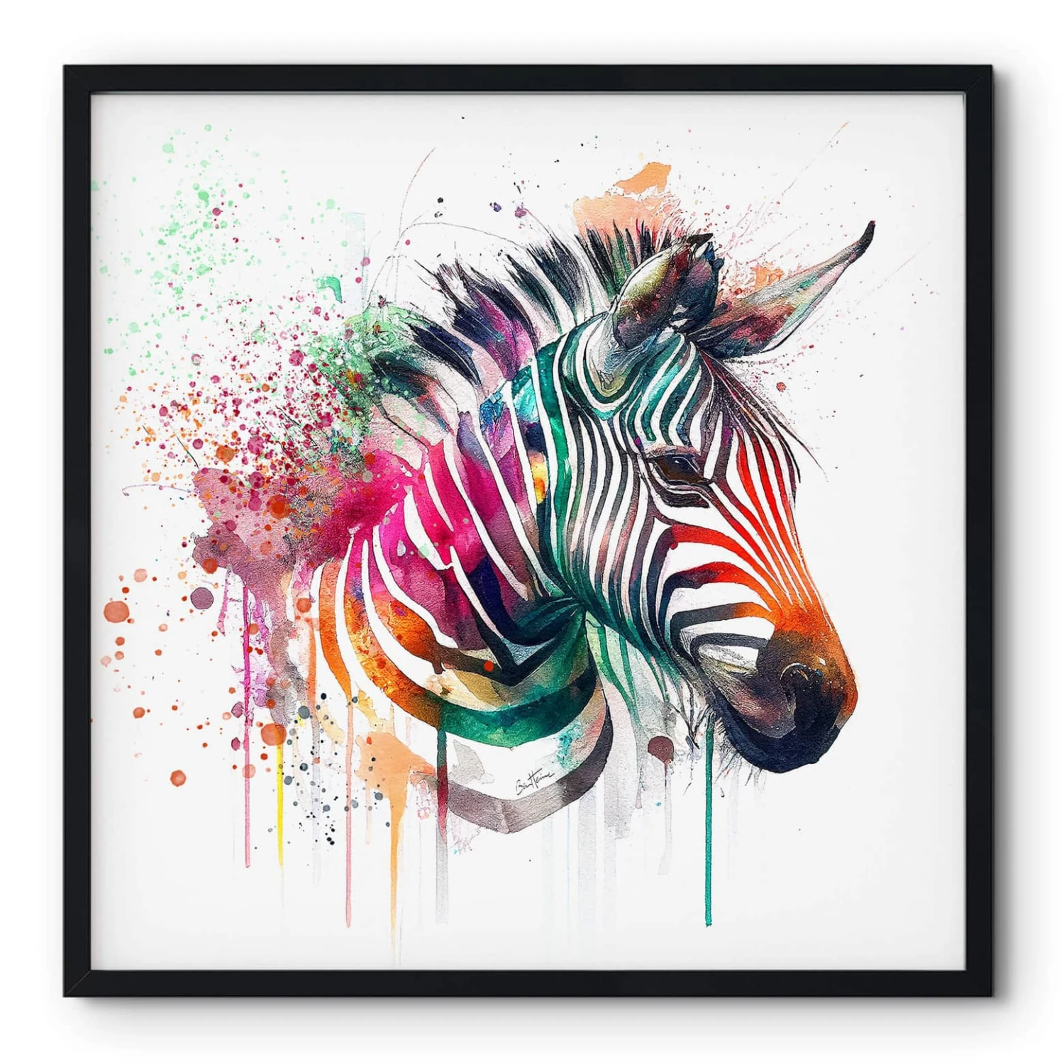 Poster Heine - Rainbow Zebra