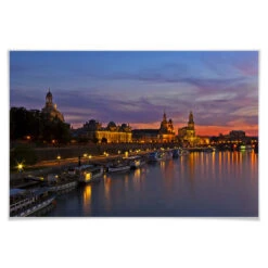 Poster Dresden In The Night Light