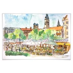 Poster Bleichner - Market In Munich