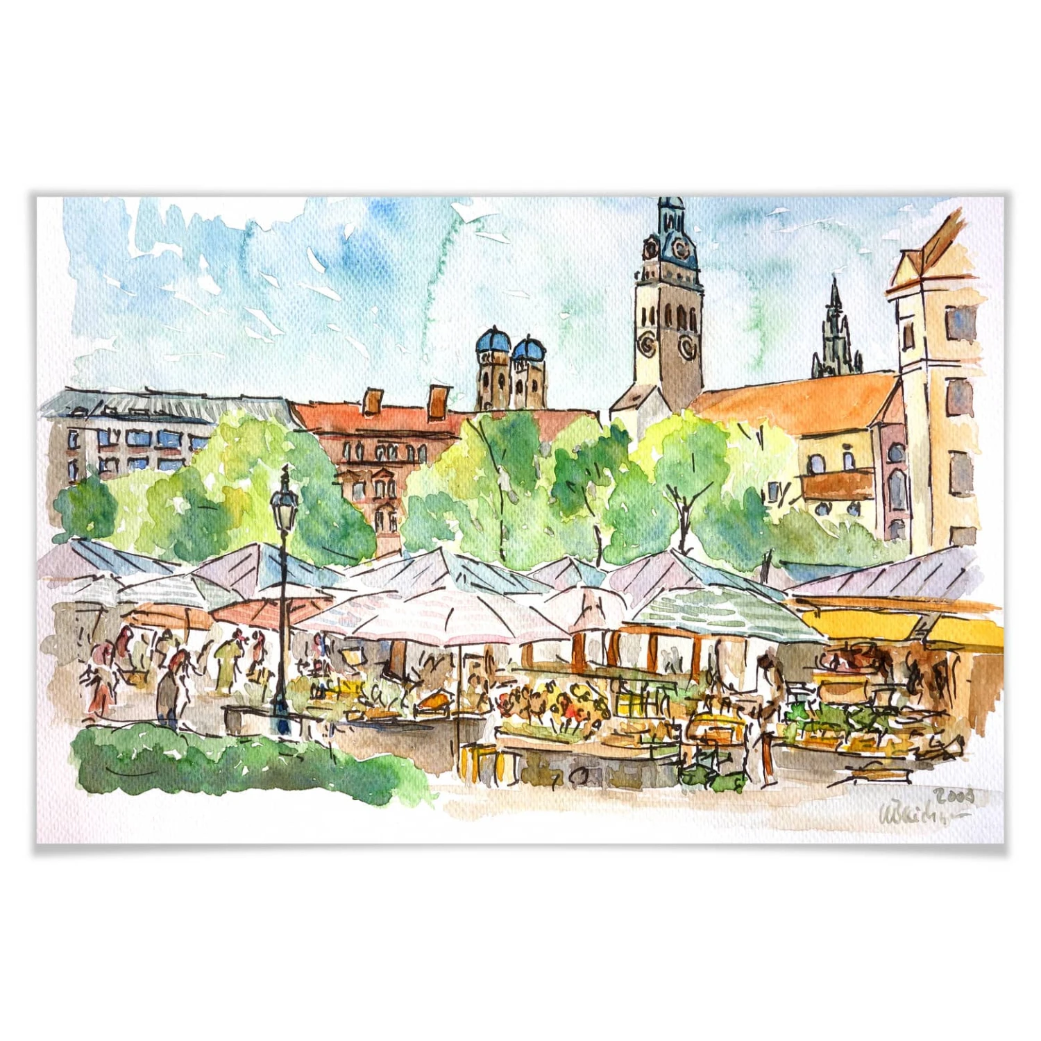 Poster Bleichner - Market In Munich