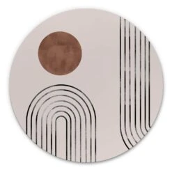 Alu-Dibond Wall Circle 1X Studio - Abstract Archs And Buds