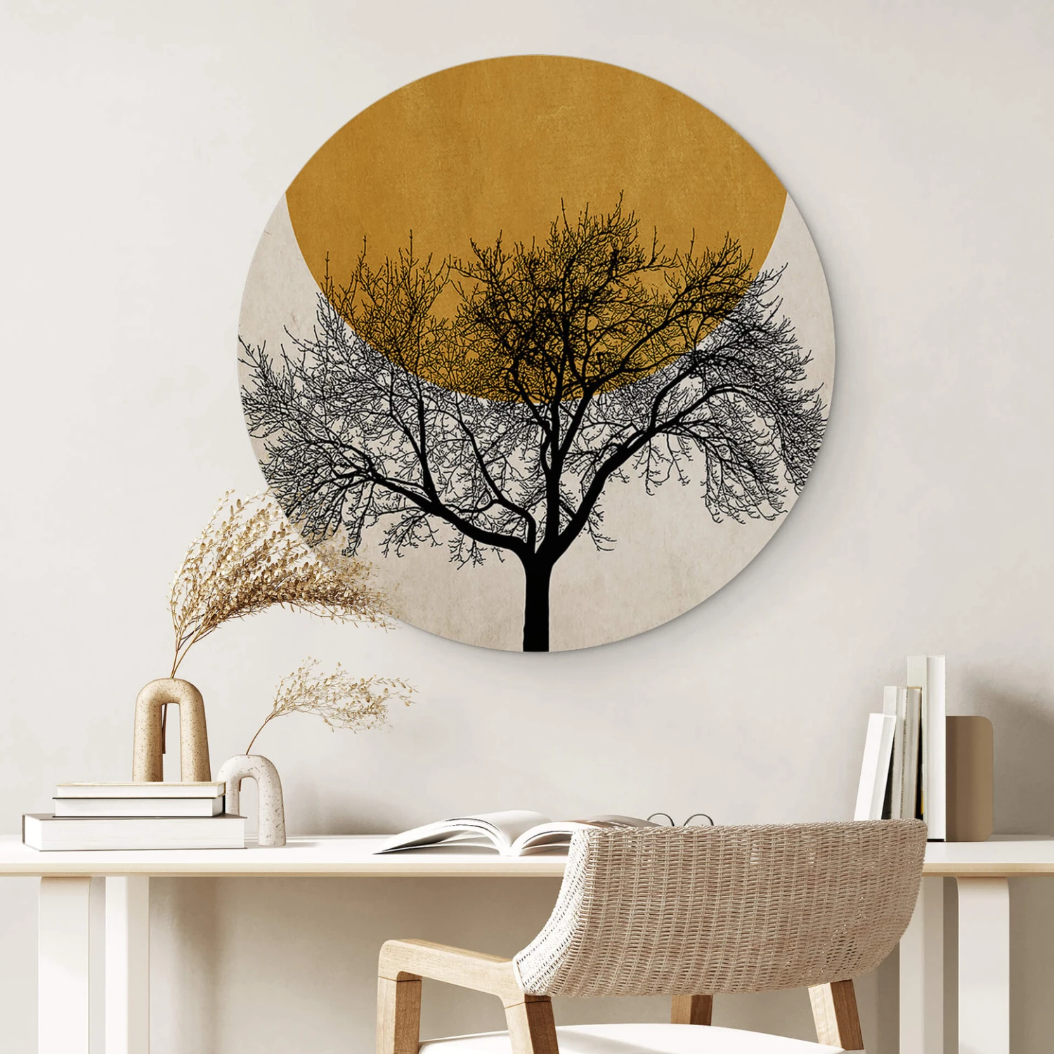 Alu-Dibond Wall Circle Kubistika - Winter Morning - Image 2