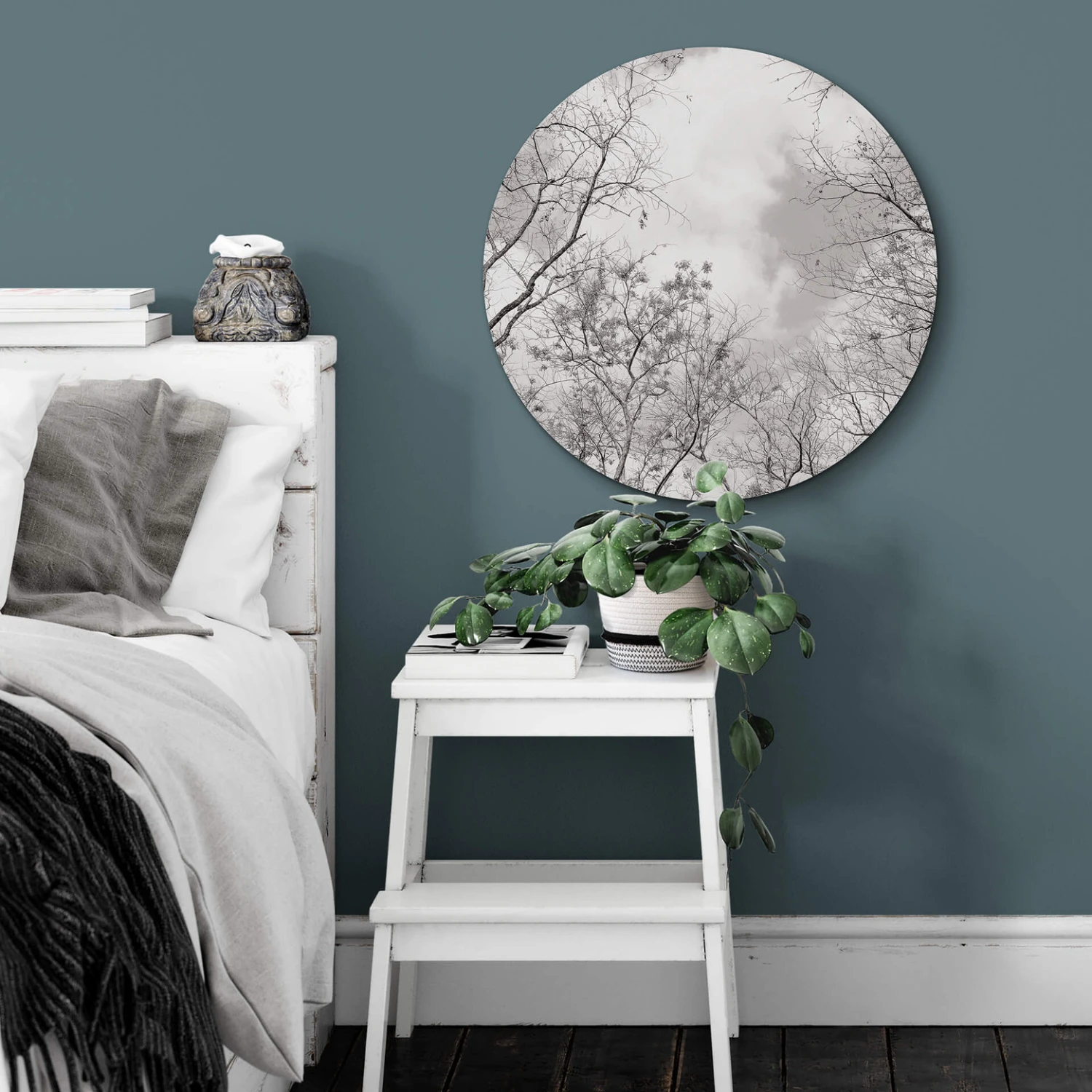 Alu-Dibond Wall Circle Tree Tops High In The Sky - Image 2