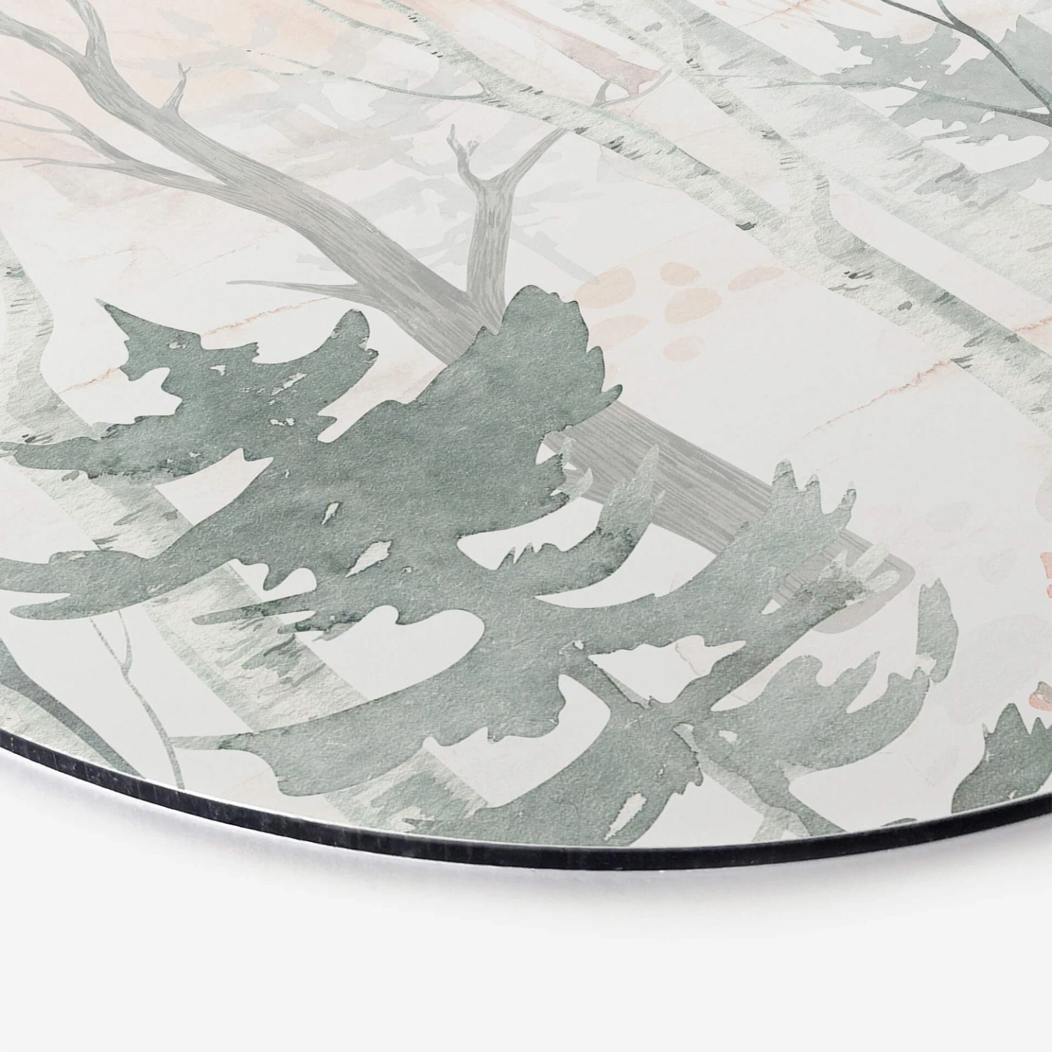 Alu-Dibond Wall Circle Kvilis - Trees In The Forest - Image 3
