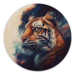 Wall Circle Wood Heine - Starry Tiger
