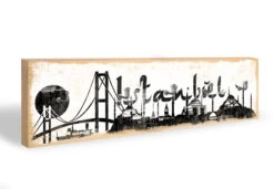 Key Holder - Istanbul Skyline + 5 Hooks