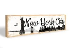 Key Holder - New York City Skyline + 5 Hooks