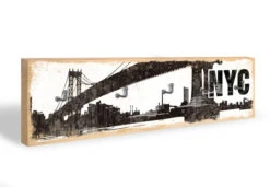 Key Holder - NYC Skyline + 5 Hooks