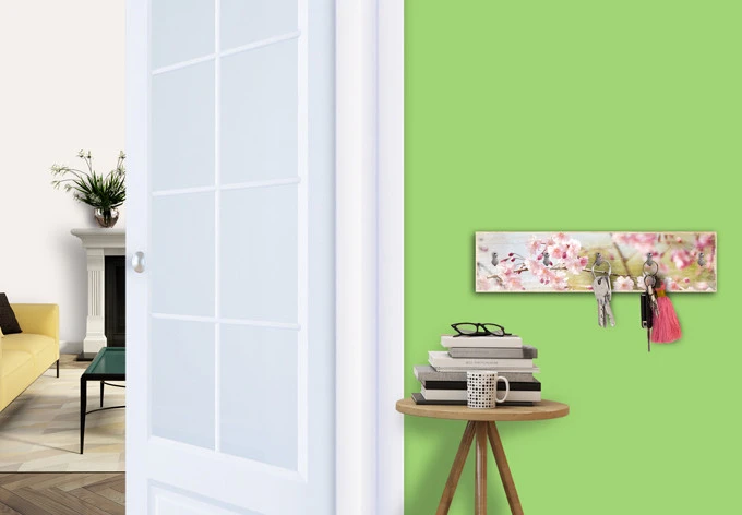 Key Holder - Cherry Blossoms + 5 Hooks - Image 2