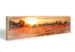 Key Holder - Poppies At Sunset + 5 Hooks