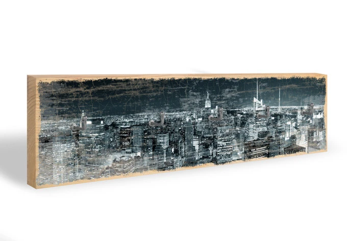 Key Holder - New York At Night 02 + 5 Hooks