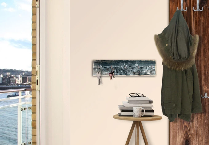 Key Holder - New York At Night 02 + 5 Hooks - Image 2