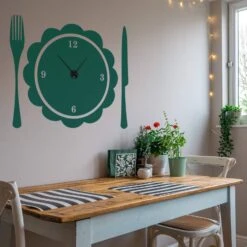 Set Table Wall Sticker + Clock