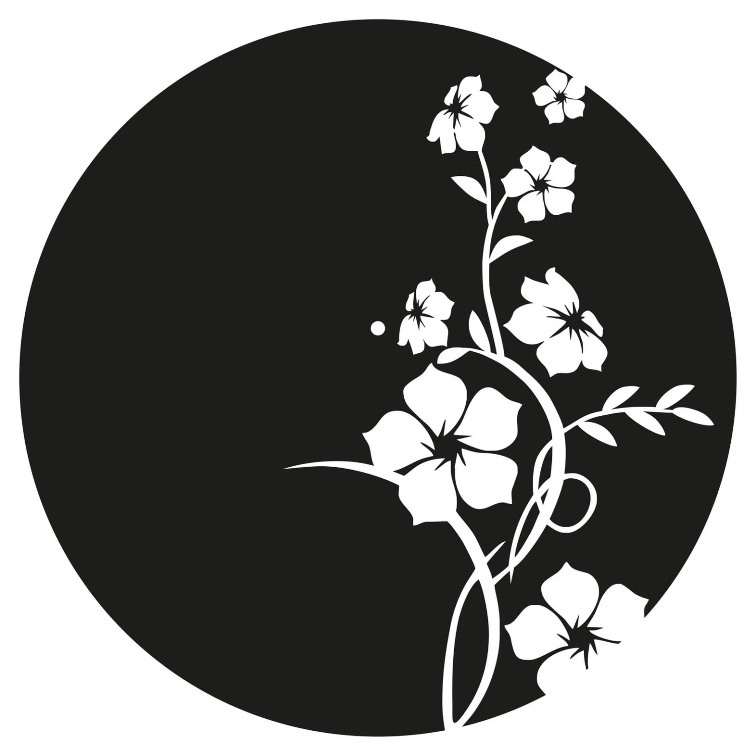 Jade Flowers Wall Sticker + Clock - Image 2