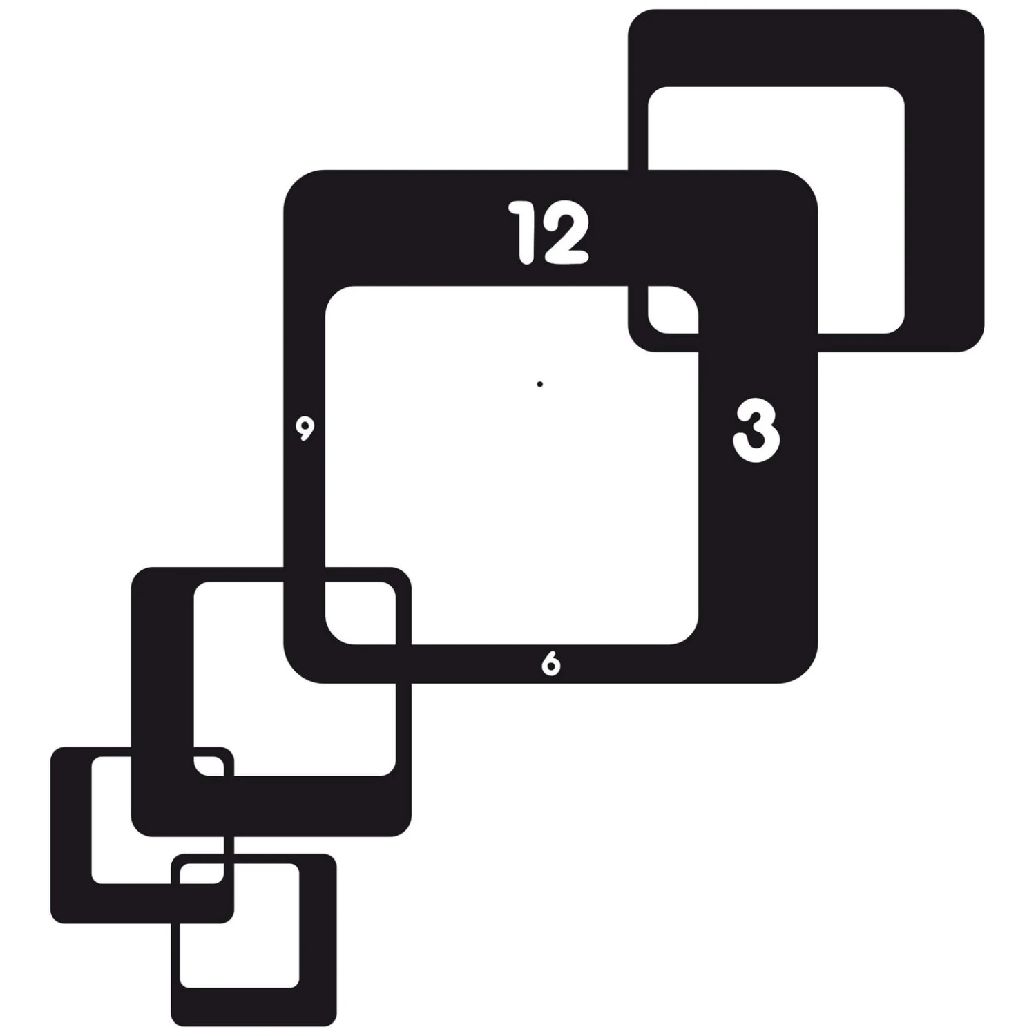 Retro 2 Wall Sticker + Clock - Image 2