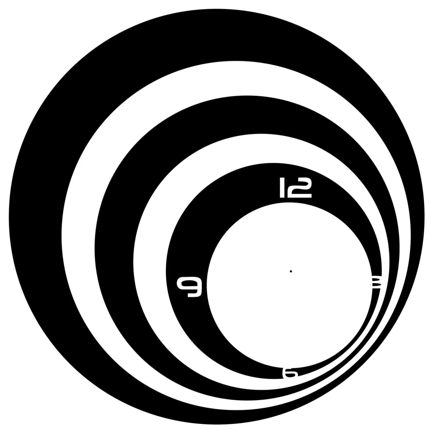 Retro Circles Wall Sticker + Clock - Image 2